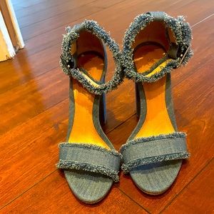 Shultz denim heels